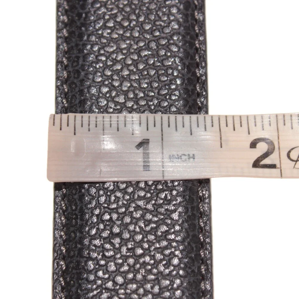 Di Bianco NWT Cut to Size Dress Belt In Solid Gray Pebbled Leather One Size
